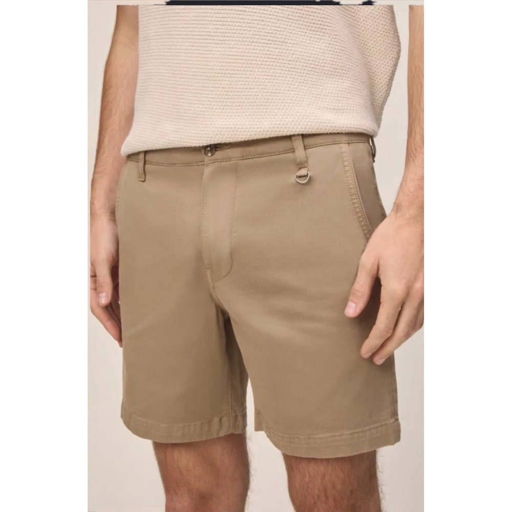 Warp + Weft Chino Shorts Men 42 Beige NWT Act Waco Regiona Stretch Classic Khaki